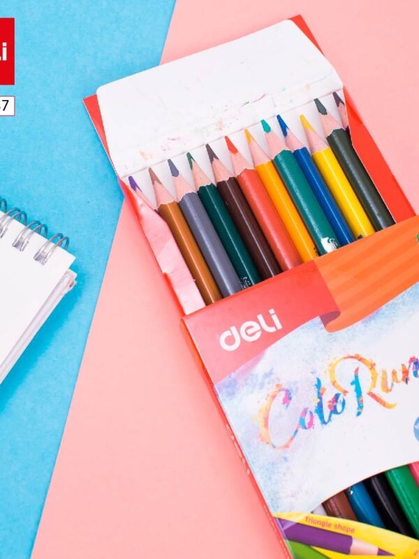 ديلي أقلام تلوين خشبي طويل - كالاران - مزدوج 12 قلم 24 لون EC00520